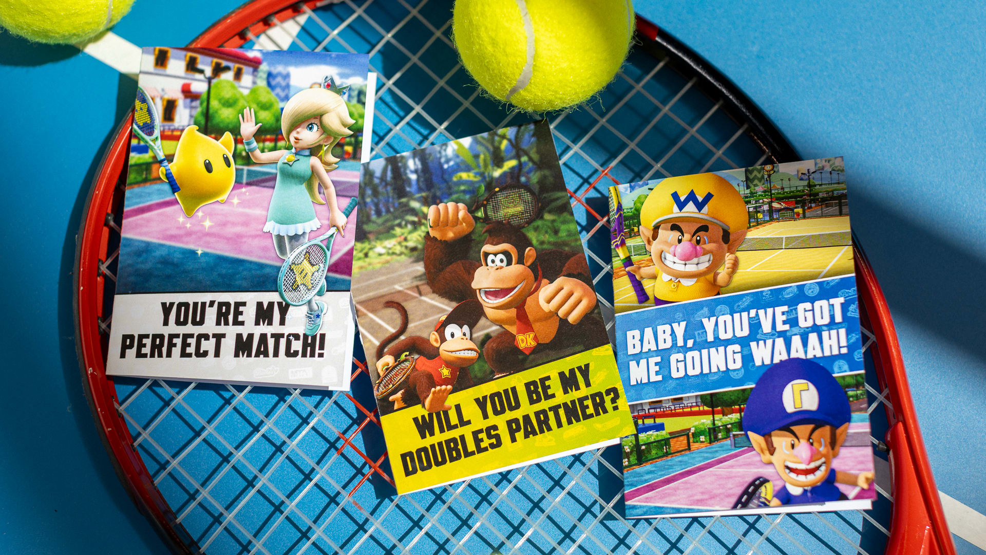 Mario Tennis Fever Valentines Cards Banner
