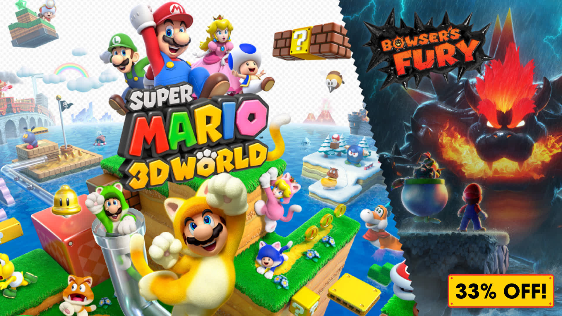MAR10 Day Sale Titles - Super Mario 3D World + Bowser's Fury Image