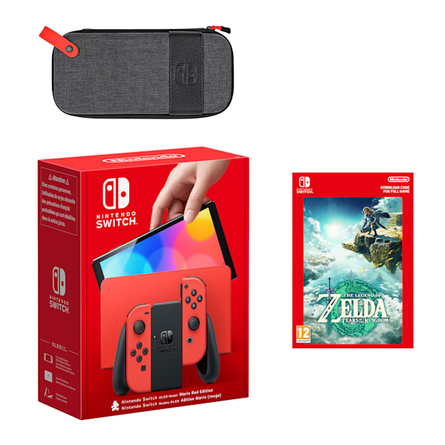 Nintendo Switch – OLED Model Mario Red Edition + The Legend of Zelda: Tears of the Kingdom Pack