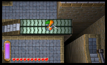 A Link Between Worlds layered dungeon walkway screenshot
