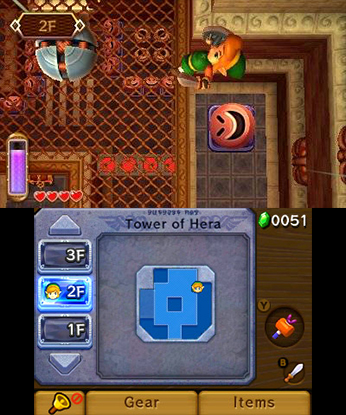 A Link Between Worlds dungeon puzzle screenshot