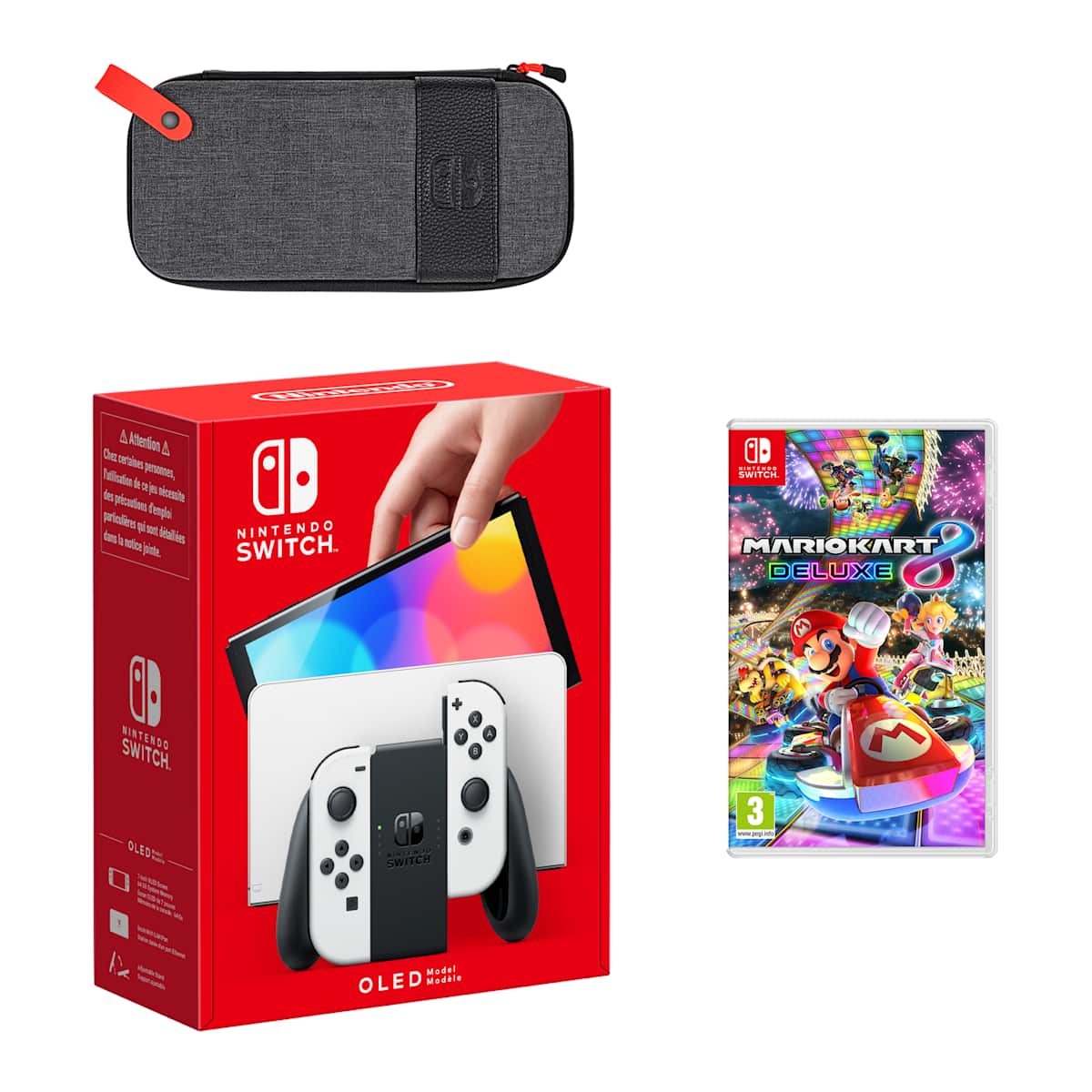 Nintendo Switch – OLED Model (White) Mario Kart 8 Deluxe Pack