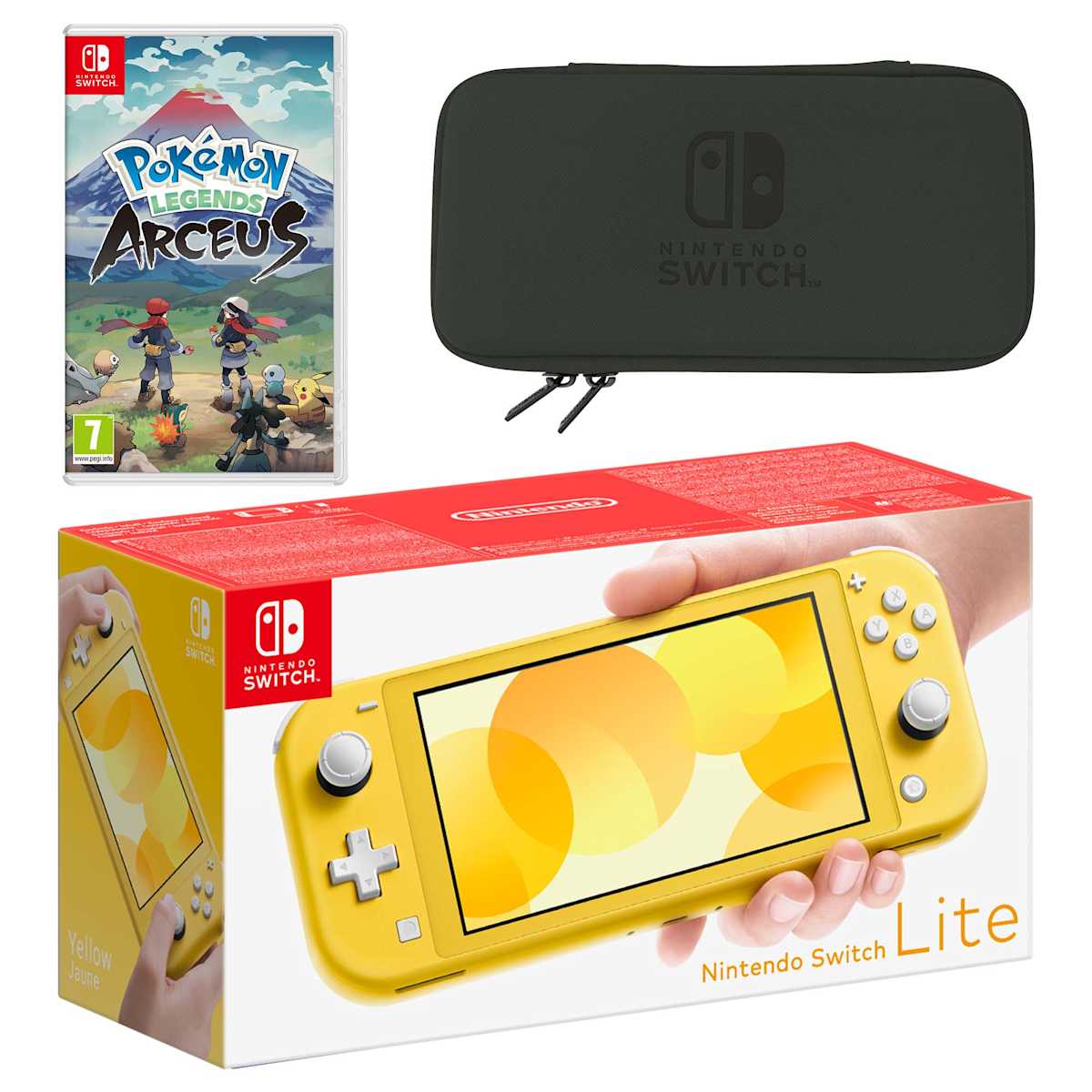 Nintendo Switch Lite (Yellow) Pokémon Legends: Arceus Pack