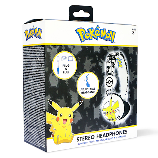 Cuffie Wireless Pokémon Pikachu Pieghevoli Con LED, Bluetooth 5.3, Microfono Integrato, Fino A 50 Ore Di Autonomia