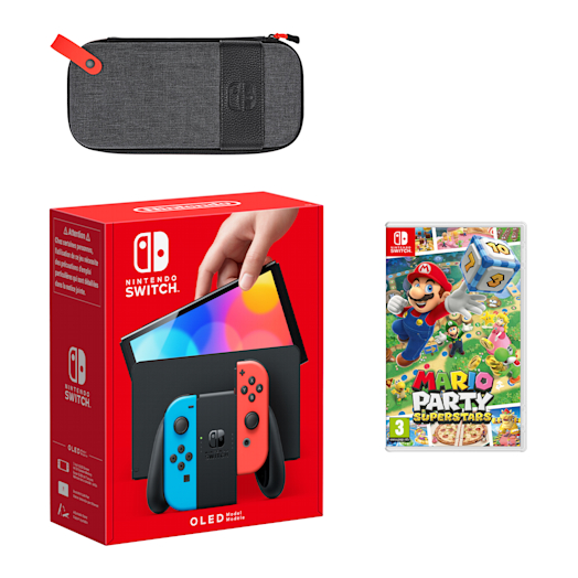 Nintendo Switch – OLED Model (Neon Blue/Neon Red) Mario Party Superstars