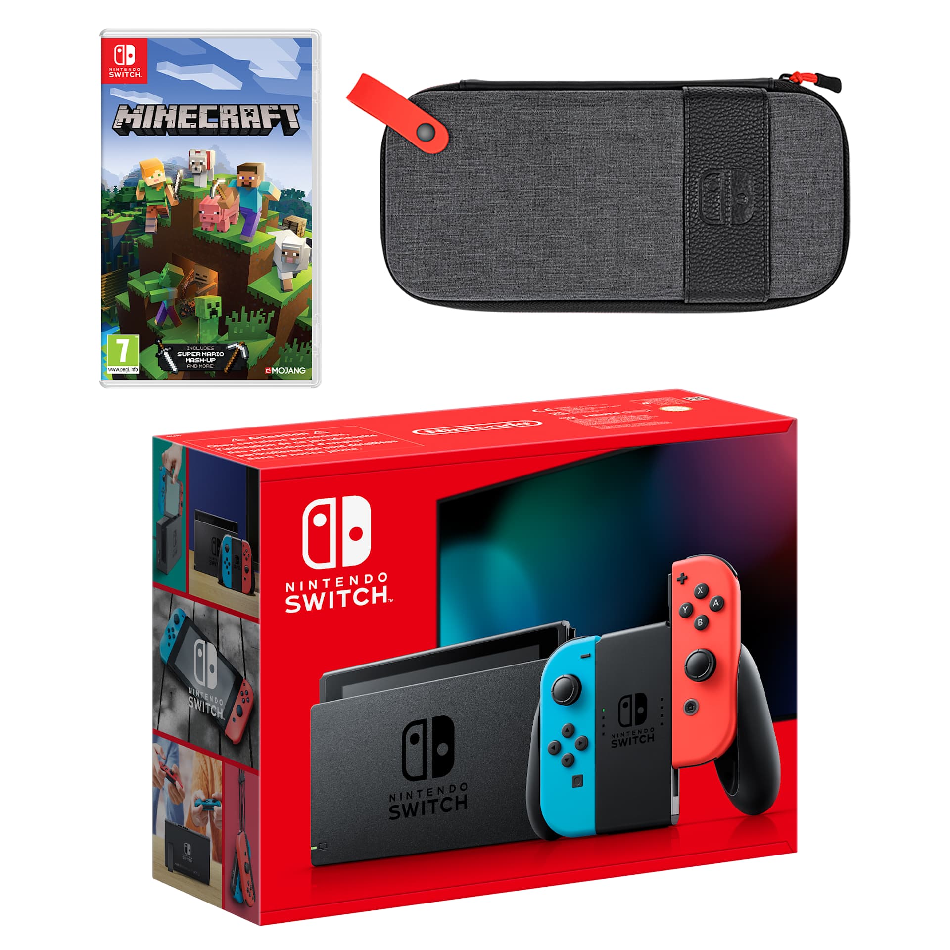 Nintendo Switch (Neon Blue/Neon Red) Minecraft Pack - My