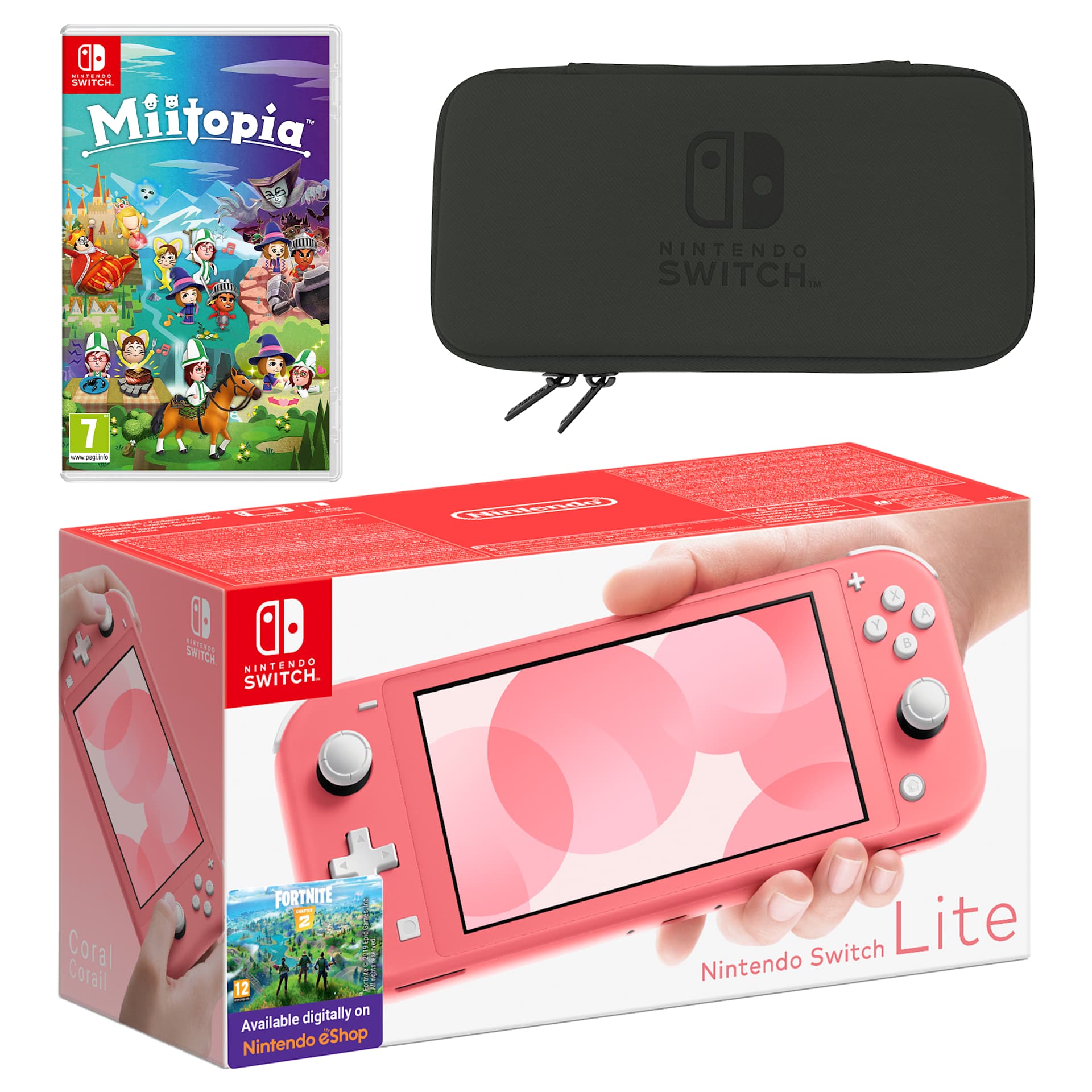 Nintendo Switch Lite (Coral) Miitopia Pack - My Nintendo Store