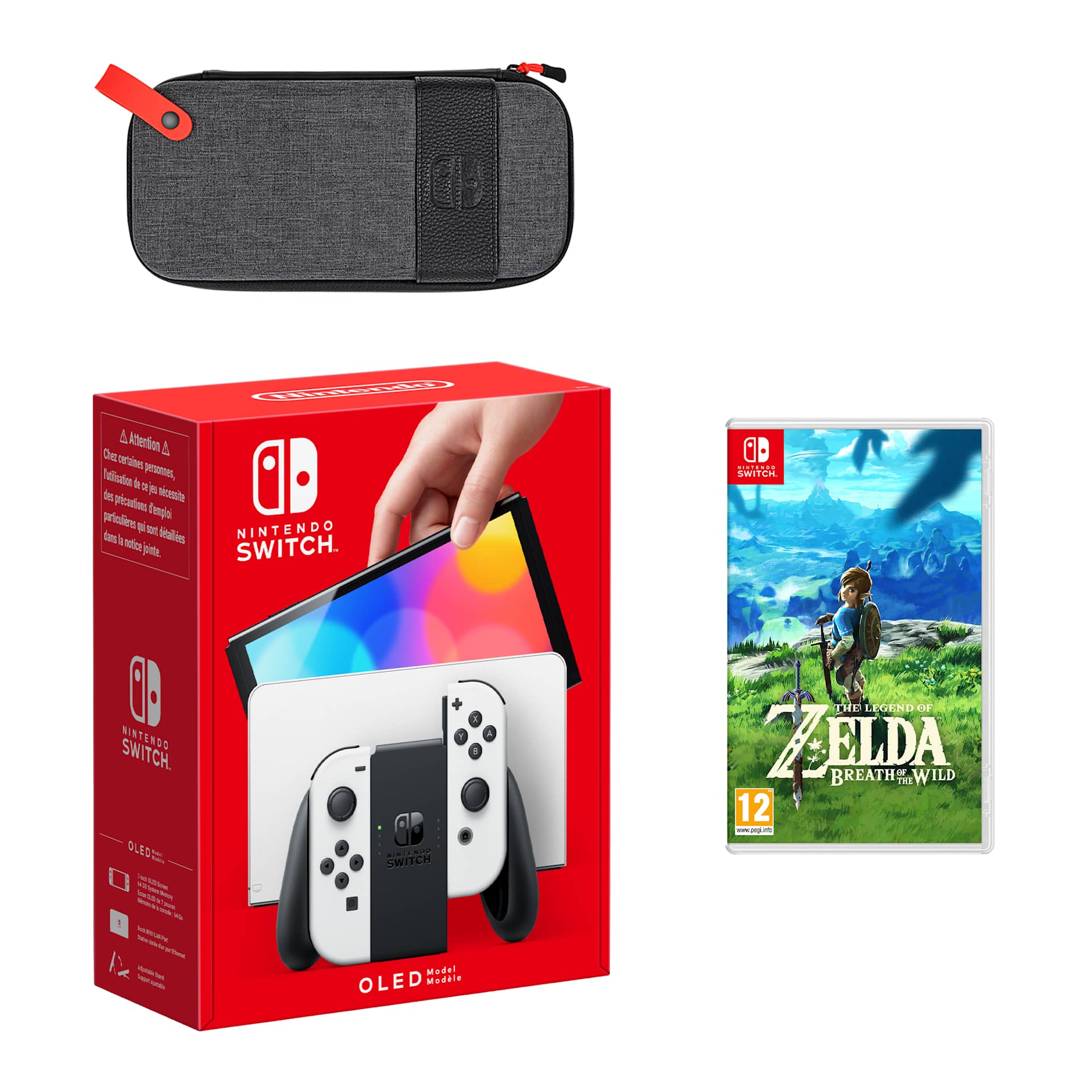 Nintendo Switch – OLED Model (White) The Legend of Zelda: Breath