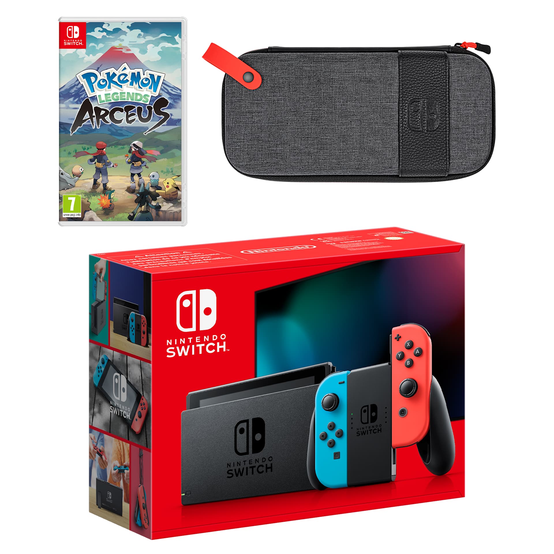 Nintendo Switch (Neon Blue/Neon Red) Pokémon Legends: Arceus Pack