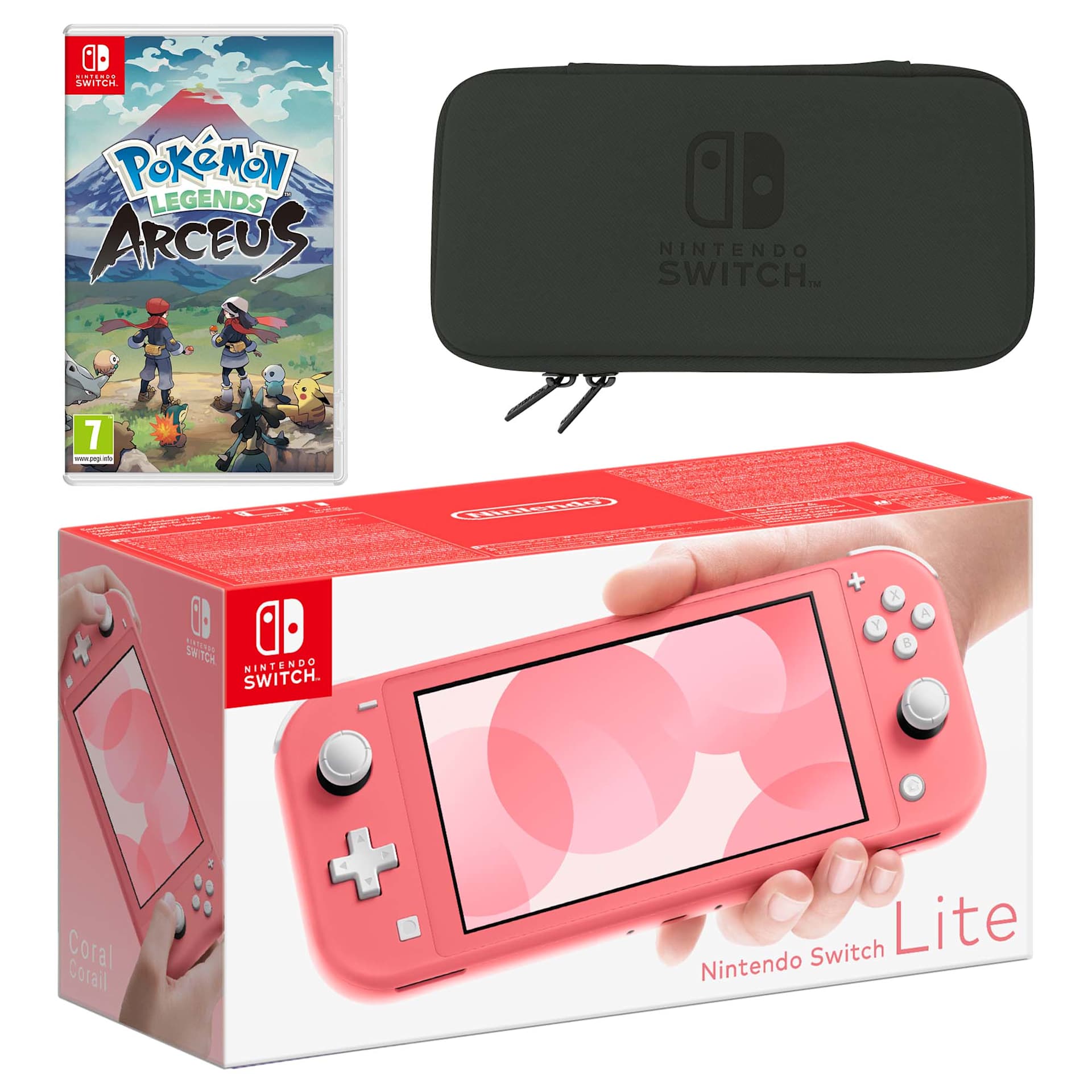 Nintendo Switch Lite ピンク + ポケモン スカーレット Nintendo Switch Lite (Coral) Pokémon Legends: Arceus Pack - My