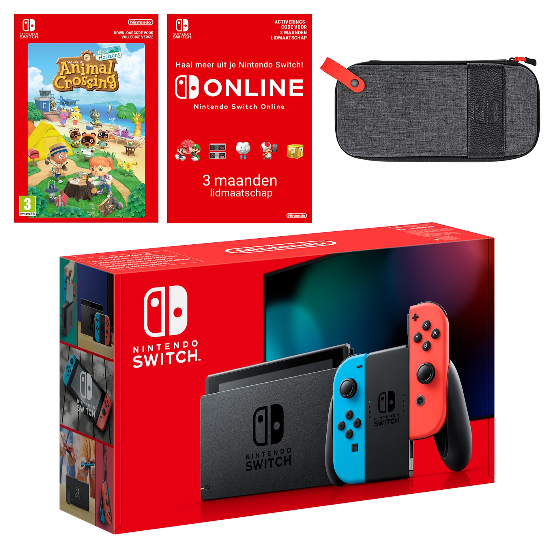 Nintendo Switch (neonblauw/neonrood) Animal Crossing: New Horizons