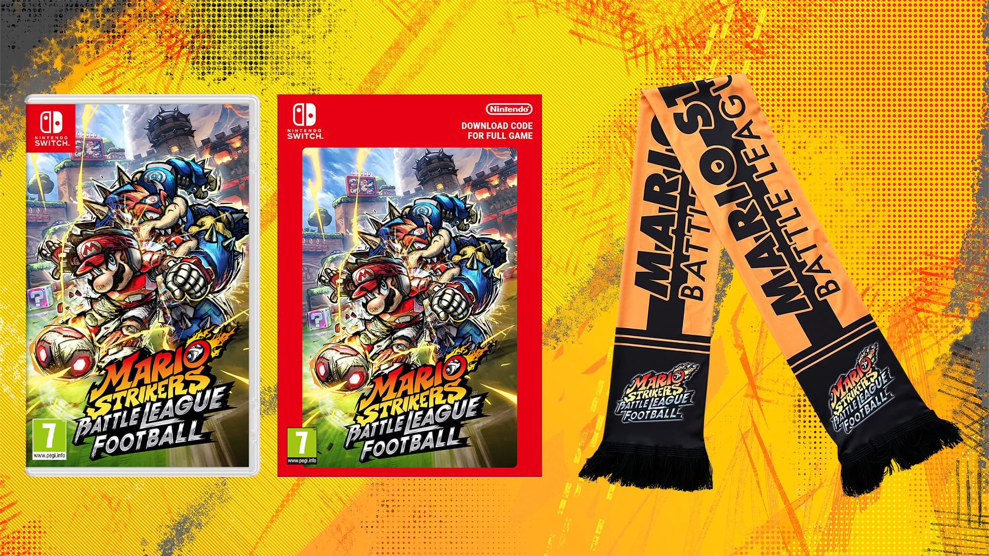 Free Mario Strikers: Battle League Football Fan Scarf