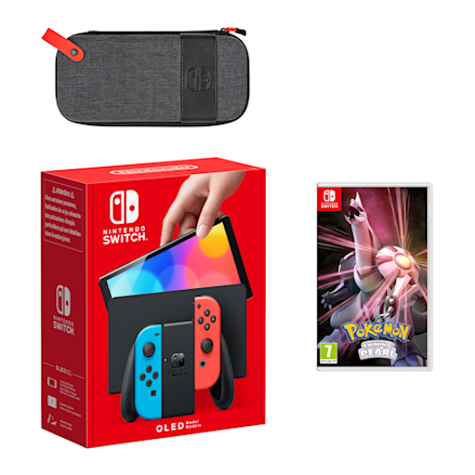 Nintendo Switch – OLED Model (Neon Blue/Neon Red) Pokémon Shining Pearl Pack