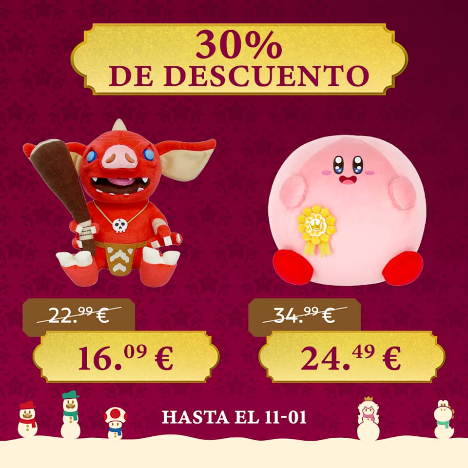 ¡Rebajas en peluches de Nintendo!