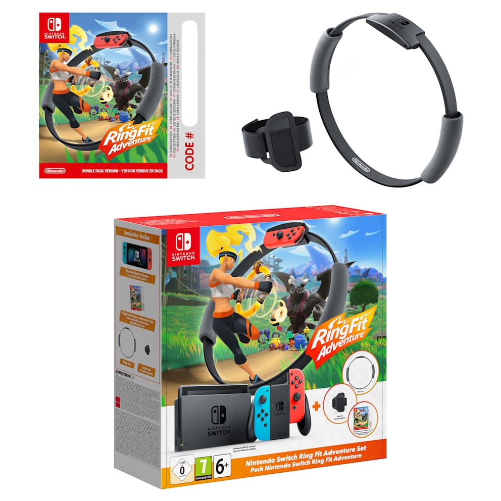 Nintendo Switch (Neon Blue/Neon Red) Ring Fit Adventure Set