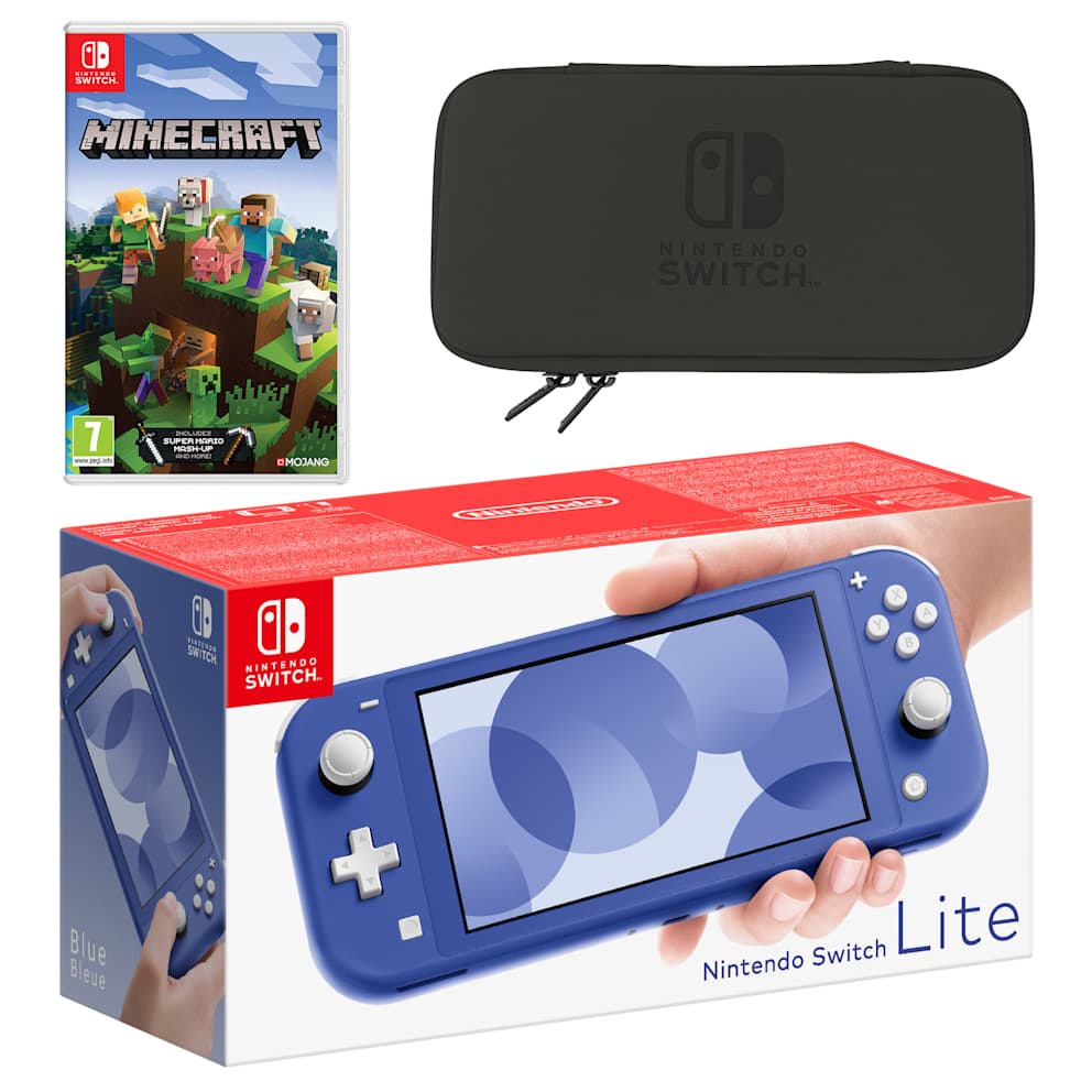 Nintendo Switch Lite (Blue) Minecraft Pack - My Nintendo Store