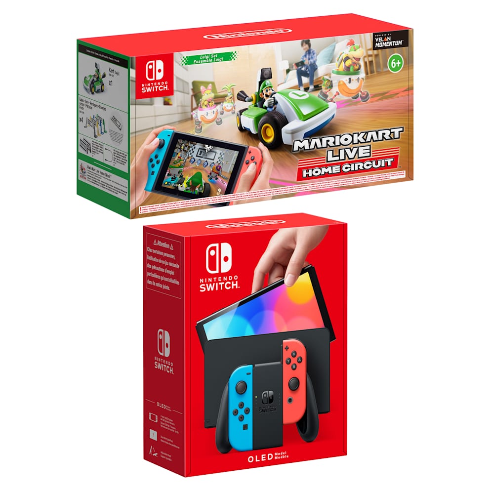 Nintendo Switch – OLED Model (Neon Blue/Neon Red) Mario Kart Live