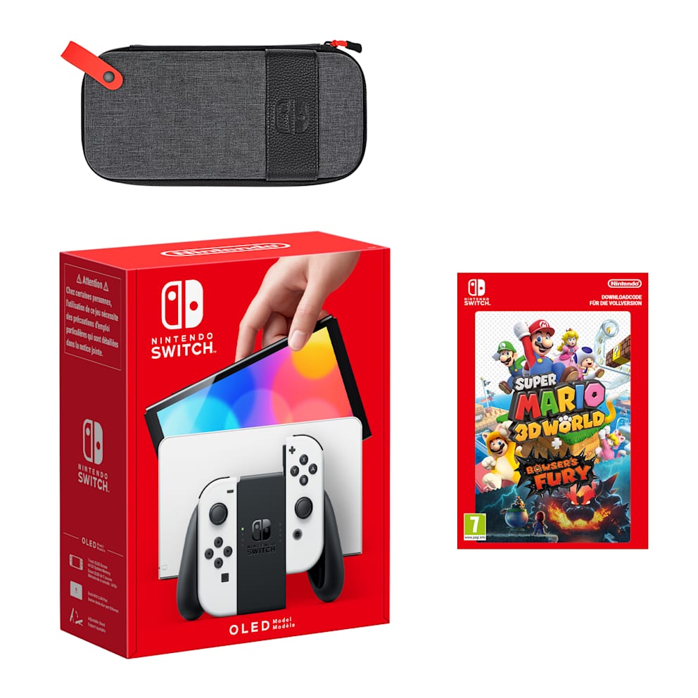 Nintendo Switch – OLED-Modell (Weiß) Super Mario 3D World +