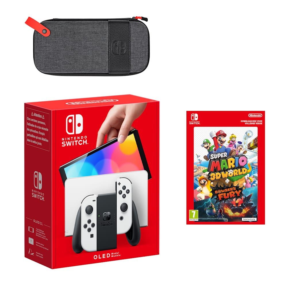 Nintendo Switch - OLED-model (wit) Super Mario 3D World +