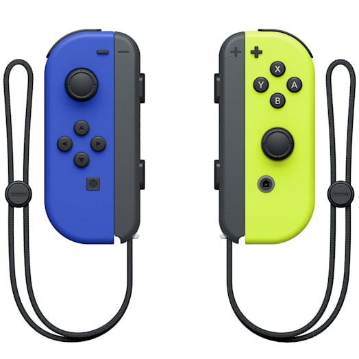 Nintendo Switch Blue Joy Con L And Neon Yellow Joy Con R Controller Set