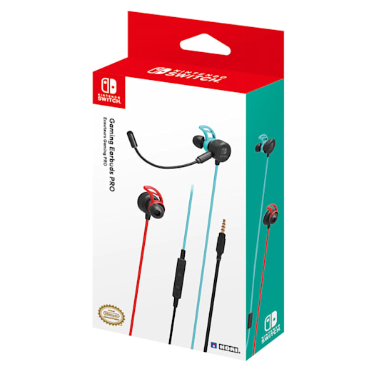Nintendo Switch Gaming Earbuds (Wired) Neon Blue / Neon Red My