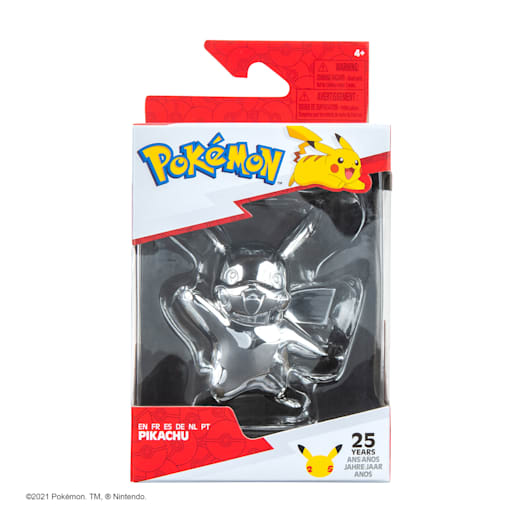 Silver Pokémon 25Th Celebration Pikachu Figure