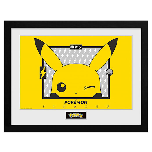 Pikachu Wink Art Print