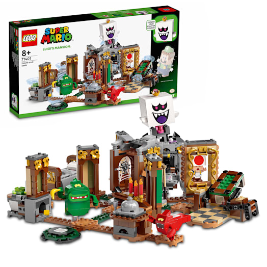  LEGO Super Mario Luigi's Mansion Haunt-and-Seek Juego de  expansión 71401 Kit de construcción de juguetes para niños de 8 años en  adelante (877 piezas) : Juguetes y Juegos