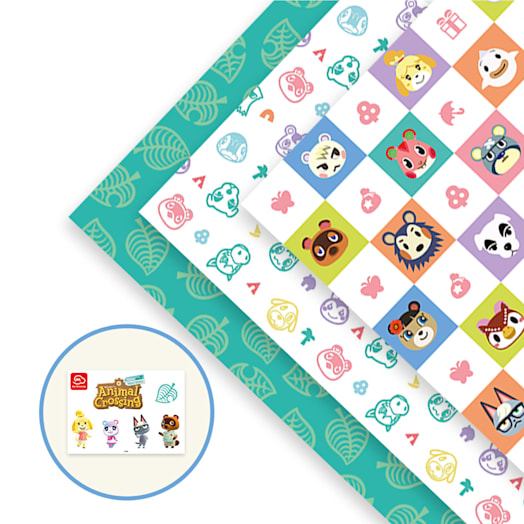 Animal Crossing: New Horizons Wrapping Paper Set