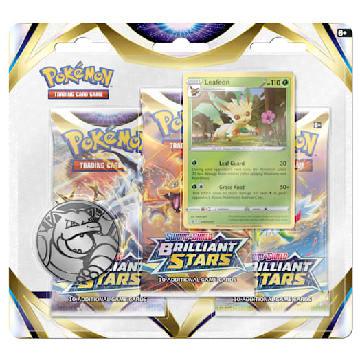 Light Pokémon Tcg: Sword & Shield 9 Brilliant Stars 3-Pack Booster Display