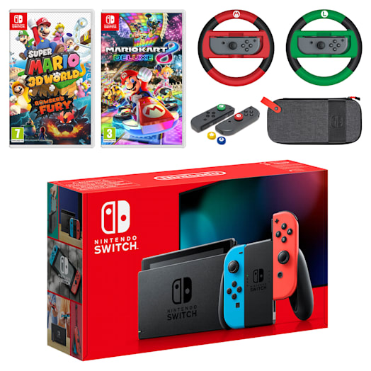 Nintendo Switch (Neon Blue/Neon Red) Mario Mega Pack image 1