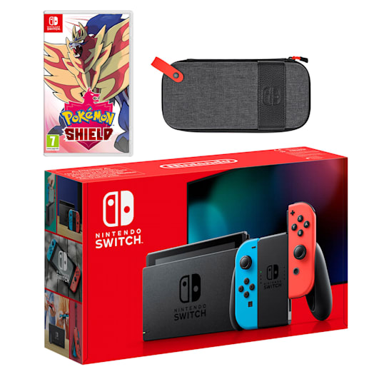 Nintendo Switch (Neon Blue/Neon Red) Pokémon Shield Pack