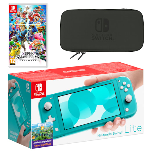 Nintendo Switch Lite (Turquoise) Super Smash Bros. Ultimate Pack