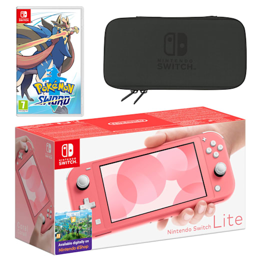 Nintendo Switch Lite (Coral) Pokémon Sword Pack image 1