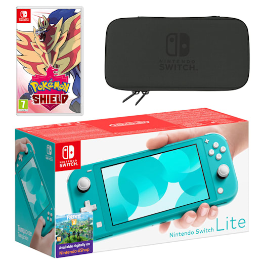Nintendo Switch Lite (Turquoise) Pokémon Shield Pack