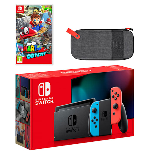 Nintendo Switch (Neon Blue/Neon Red) Super Mario Odyssey Pack