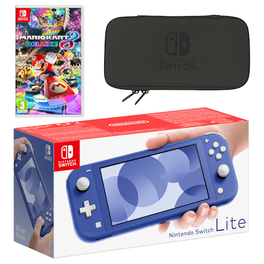 Nintendo Switch Lite (Blue) Mario Kart 8 Deluxe Pack