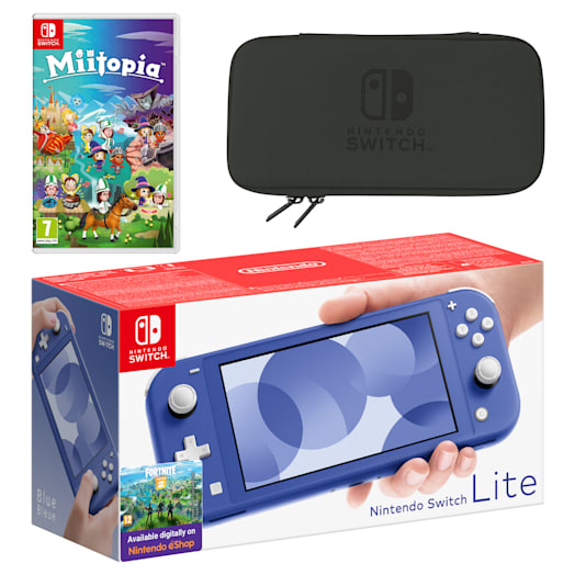 Nintendo Switch Lite (Blue) Miitopia Pack