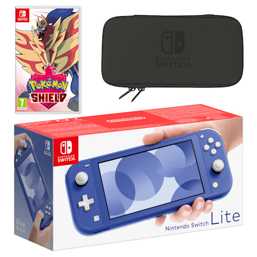 Nintendo Switch Lite (Blue) Pokémon Shield Pack
