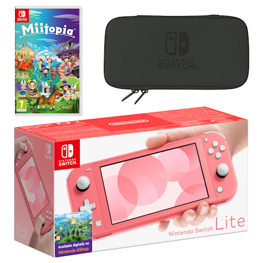 Nintendo Switch Lite Coral Miitopia Pack