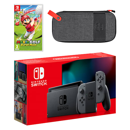 Nintendo Switch (Grey) Mario Golf: Super Rush Pack