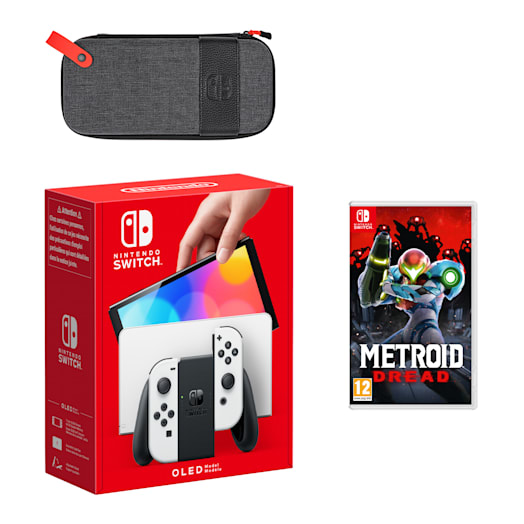 Nintendo Switch &ndash; OLED Model (White) Metroid Dread Pack