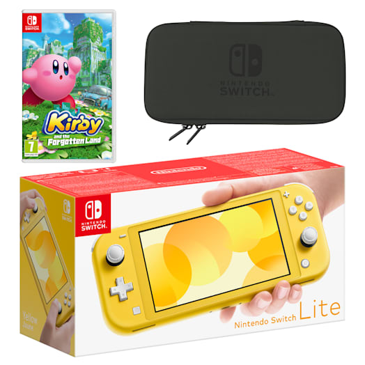 Nintendo Switch Lite (Yellow) Kirby and the Forgotten Land Pack image 1
