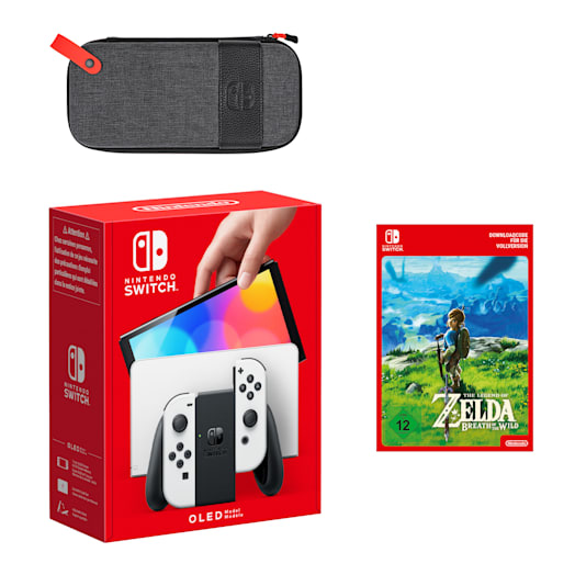 Nintendo Switch OLED model wit The Legend of Zelda Breath of
