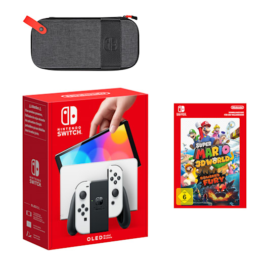 Nintendo Switch –  OLED-Modell (Weiß) Super Mario 3D World + Bowser's Fury Pack