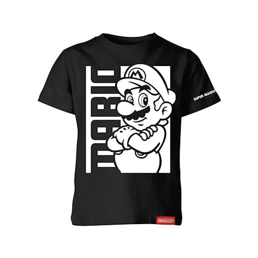 White Long Sleeve T-Shirt Personalised Boys Mario #2 