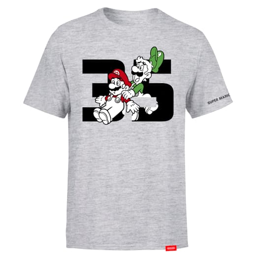 Mario and Luigi T-Shirt (Adults) - Super Mario Bros. 35th Anniversary