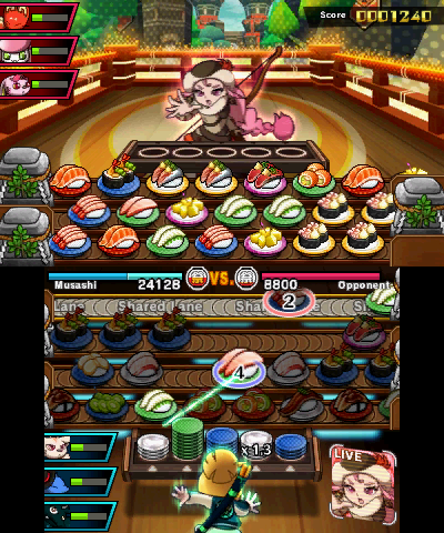 Sushi Striker: The Way of Sushido 3DS Screenshot 1