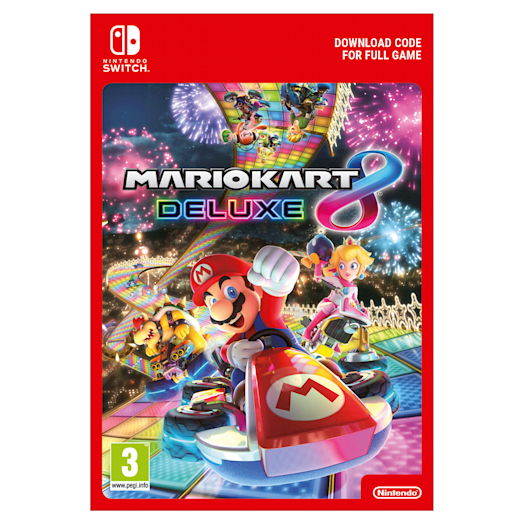 Nintendo Switch (Neon Blue/Neon Red) + Mario Kart 8 Deluxe + Nintendo