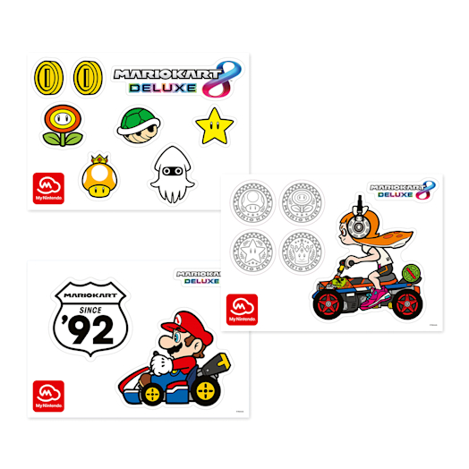 Mario Kart 8 Deluxe-Fenstersticker – Set 1